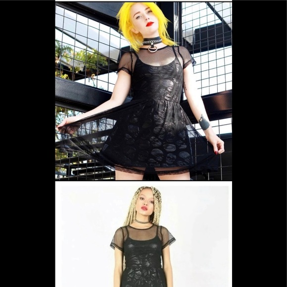 💀NEW Iron Fist Skulz Club Mesh Dress - Picture 4 of 6